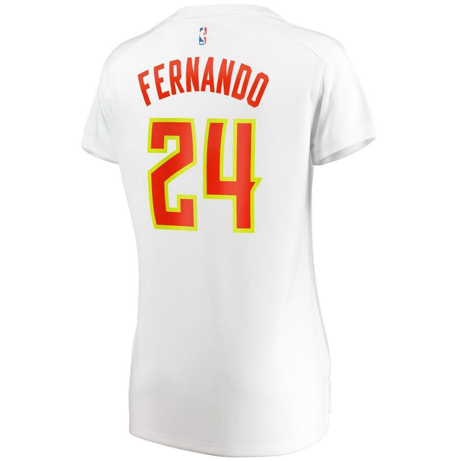 Atlanta Hawks Bruno Fernando Fanatics Branded Replica Fast Break Player Association Jersey Womens - White | Ireland F4570H6