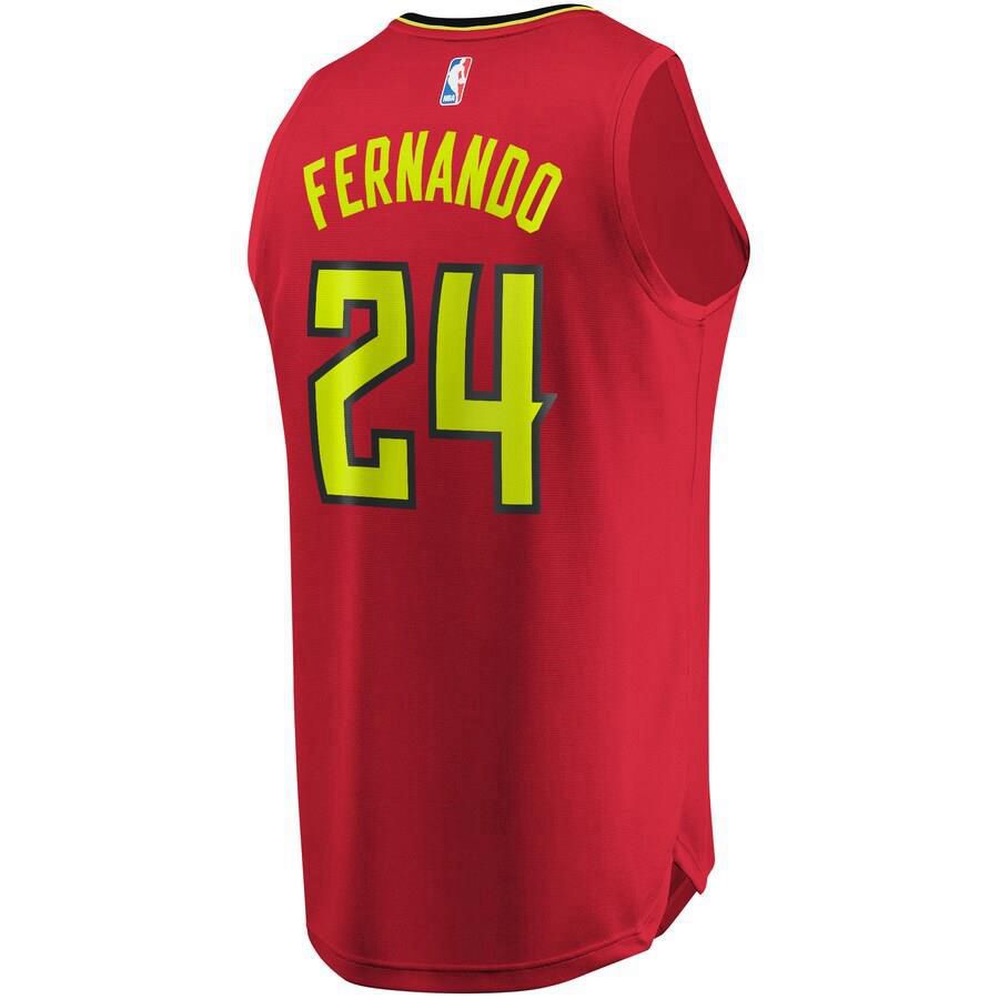 Atlanta Hawks Bruno Fernando Fanatics Branded Replica Fast Break Player Statement Jersey Kids - Red | Ireland T9137U9