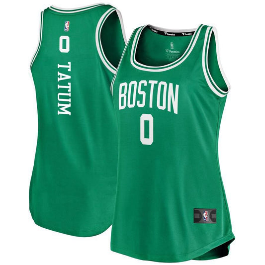 Boston Celtics Jayson Tatum Fanatics Branded Fast Break Team Icon Jersey Womens - Green | Ireland S2872N1
