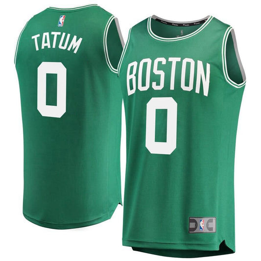Boston Celtics Jayson Tatum Fanatics Branded Replica Fast Break Icon Jersey Kids - Green | Ireland A1006H1